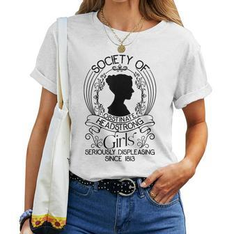 Society Obstinate Headstrong Girls Bookworm Novelist Women T-shirt - Seseable