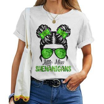 St Patrick's Day For Daughter Little Miss Shenanigans Women T-shirt - Monsterry