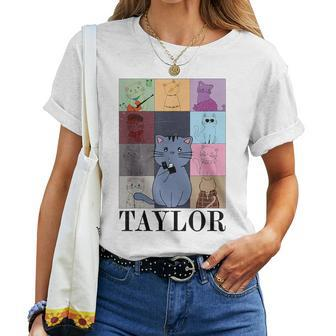 Taylor Personalized Name I Love Taylor Girl Groovy 70'S Women T-shirt - Seseable