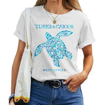 Turks And Caicos Islands Sea Turtle Boys Girls Souvenir Women T-shirt - Seseable