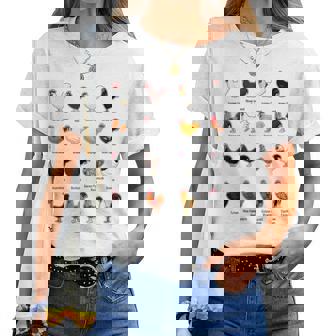 Types Of Chickens Farmer Costume Domestic Chicken Breeds Women T-shirt - Thegiftio