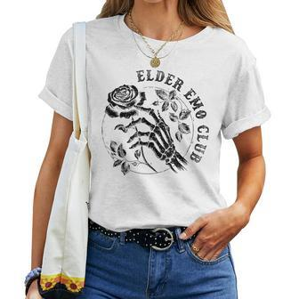 Vintage Skeleton Elder Emo Club For Women Women T-shirt | Mazezy UK