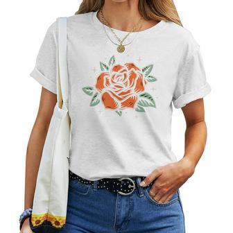 Vintage Tattoo Rose Flower Youth Women T-shirt - Monsterry