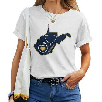 West Virginia Nurse And Medical Wv Women T-shirt - Monsterry