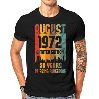 50 Years Old Vintage Awesome Since August 1972 50Th Birthday V2 Men T-shirt Casual Daily Crewneck Short Sleeve Graphic Basic Unisex Tee - Thegiftio UK