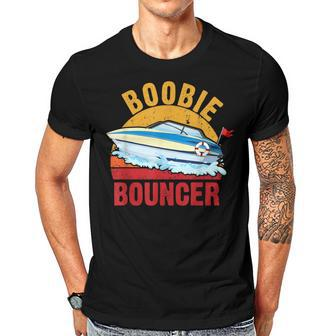 Mens Boobie Bouncer Funny Sailing Summer Boat Speedboat Vintage Men T-shirt Casual Daily Crewneck Short Sleeve Graphic Basic Unisex Tee - Thegiftio UK