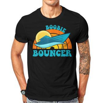 Mens Boobie Bouncer Funny Sailing Summer Boat Speedboat Vintage V2 Men T-shirt Casual Daily Crewneck Short Sleeve Graphic Basic Unisex Tee - Thegiftio UK
