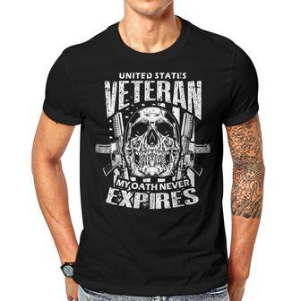 My Oath Never Expires Veteran Men T-shirt Casual Daily Crewneck Short Sleeve Graphic Basic Unisex Tee - Thegiftio UK