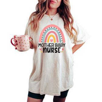 0Jvn Mother Baby Nurse Rainbow Postpartum Nursing Life Women's Oversized Comfort T-shirt - Monsterry UK