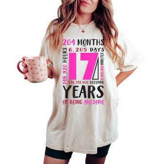17Th Birthday Girls 17 Year Old Daughter Niece Women's Oversized Comfort T-shirt - Seseable