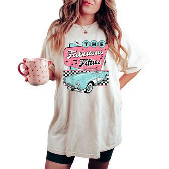 50S Rockabilly Vintage 1950S Clothing For Sock Hop Women's Oversized Comfort T-shirt - Monsterry