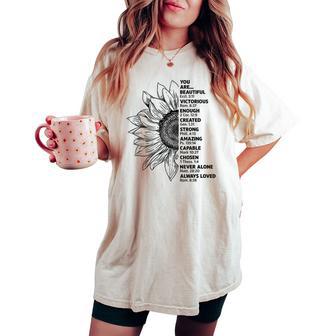 You Are Beautiful Victorious Enough Created Strong Christian Women's Oversized Comfort T-shirt - Thegiftio UK