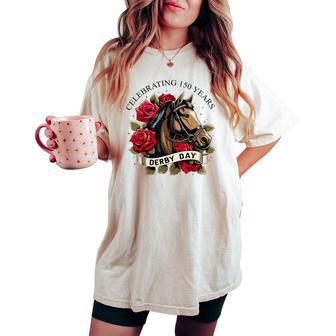 Celebrating 150 Years Ky Derby Day Vintage Women's Oversized Comfort T-shirt | Mazezy