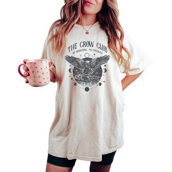 Crow Club No Mourner No Funeral Retro Celestial Bookworm Women's Oversized Comfort T-shirt - Monsterry DE