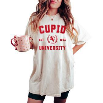 Cupid University College Valentines Day Love Red Women's Oversized Comfort T-shirt - Monsterry DE