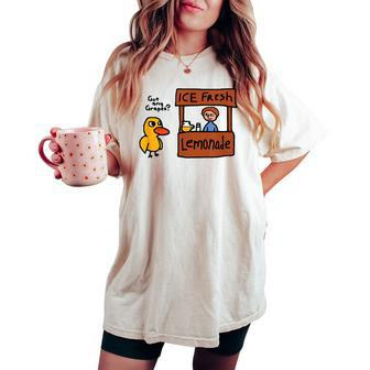 The Duck Song Got Any Grapes Meme Women's Oversized Comfort T-shirt - Monsterry DE