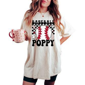 Groovy Baseball Poppy Ball Poppy Pride Women's Oversized Comfort T-shirt - Monsterry