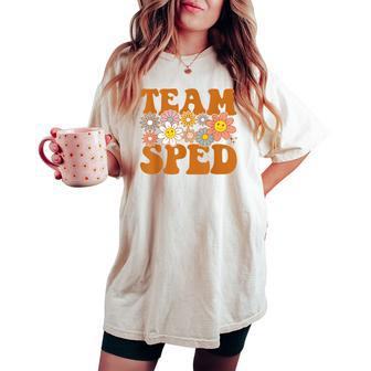 Groovy Squad Team Sped Retro Special Education Ed Teacher Women's Oversized Comfort T-shirt - Monsterry