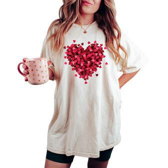 Hearts & Girls Valentine's Day Heart Cute Hearts Women's Oversized Comfort T-shirt - Seseable