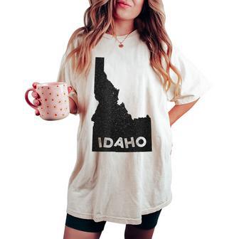 Idaho Roots State Map Home Love Pride Women's Oversized Comfort T-shirt - Monsterry