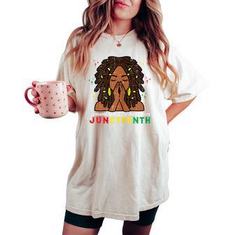 Junenth Remembering Ancestors Locd African Girls Women's Oversized Comfort T-shirt - Monsterry DE