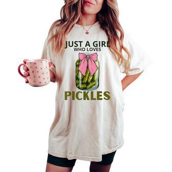 Just A Girl Who Loves Pickles Women's Oversized Comfort T-shirt - Thegiftio UK