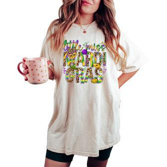 Mardi Gras Little Miss Mardi Gras Girl Outfit Women's Oversized Comfort T-shirt | Mazezy