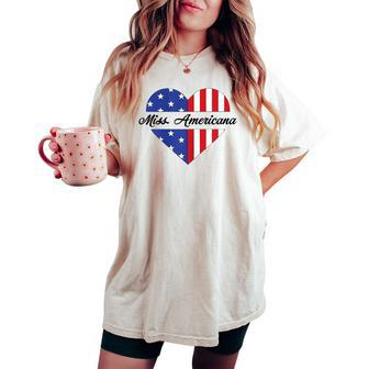 Miss Americana 4Th Of July Eras Swift Patriotic Women's Oversized Comfort T-shirt - Thegiftio UK