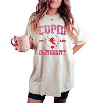 Pink Cupid University Valentines Day For Girls Women's Oversized Comfort T-shirt - Monsterry CA