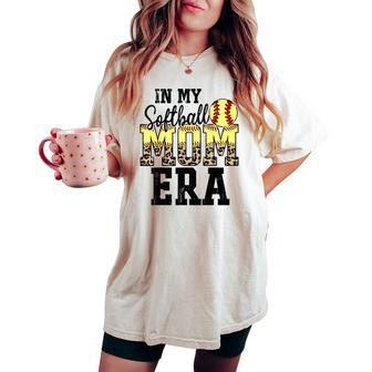 Retro In My Softball Mom Era Women's Oversized Comfort T-shirt - Monsterry