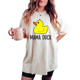 Rubber Duck Mom Mama Duck Women's Oversized Comfort T-shirt - Monsterry CA