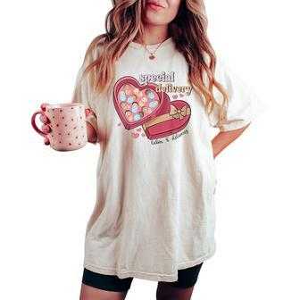Special Delivery Labor And Delivery Nurse Valentine's Day Women's Oversized Comfort T-shirt - Seseable