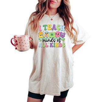 I Teach Minds Of All Kinds Teacher St Patrick's Day Women's Oversized Comfort T-shirt - Seseable