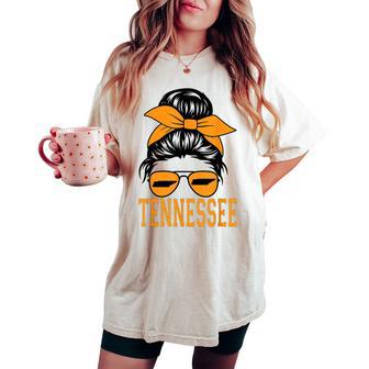 Tennessee State Tennessee Orange Game Day Messy Bun Tn Women's Oversized Comfort T-shirt - Monsterry