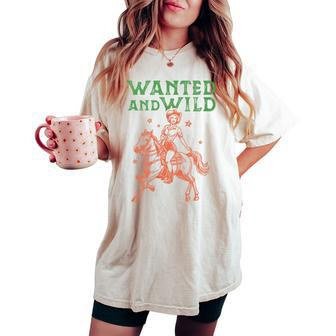Wild West Horse Cowgirl Vintage Cute Western Rodeo Graphic Women's Oversized Comfort T-shirt - Monsterry