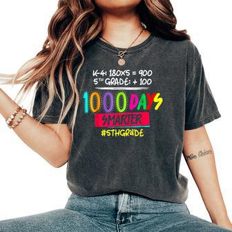 1000 Days Smarter Fifth 5Th Grade Teacher Student School Women's Oversized Comfort T-Shirt - Seseable