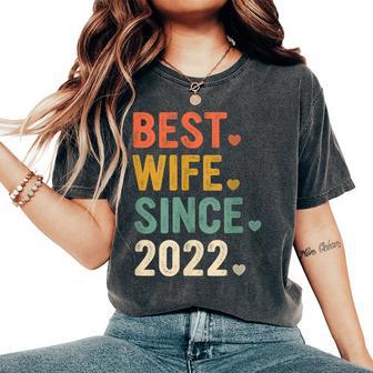 2 Years Anniversary For Her Best Wife Since 2022 Women's Oversized Comfort T-Shirt - Thegiftio UK