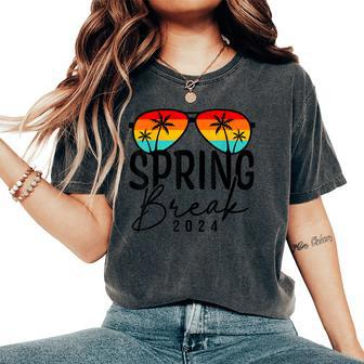 2024 Spring Break Rainbow Vintage Graphic Fun Spring Break Women's Oversized Comfort T-Shirt | Mazezy