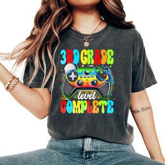 3Rd Grade Level Complete Video Gamer Boy Last Day Of School Women's Oversized Comfort T-Shirt - Monsterry DE