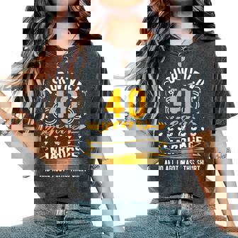 40Th Wedding Anniversary 40 Years Married Husband & Wife Women's Oversized Comfort T-Shirt - Thegiftio