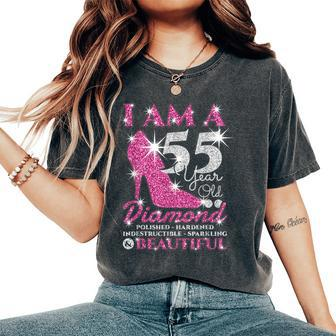 I Am A 55 Year Old Diamond 55Th Birthday Women's Oversized Comfort T-Shirt - Monsterry