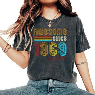 55Th Birthday For Awesome Since 1969 Women's Oversized Comfort T-Shirt - Thegiftio UK