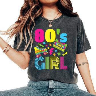 80S Girl 1980S Theme Party 80S Costume Outfit Girls Women's Oversized Comfort T-Shirt - Seseable