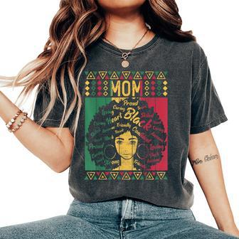 Afro African American Mom Black History Month Mother Women's Oversized Comfort T-Shirt - Monsterry DE