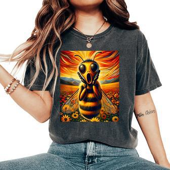 Artsy Apparel For Bee Lovers Artistic Bee Women's Oversized Comfort T-Shirt - Seseable