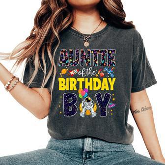 Auntie 2Nd Outer Space Aunt Family Matching Outfit Party Women's Oversized Comfort T-Shirt - Thegiftio UK