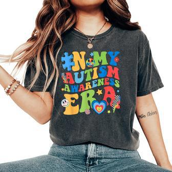 In My Autism Awareness Era Support Puzzle Be Kind Groovy Women's Oversized Comfort T-Shirt | Mazezy CA