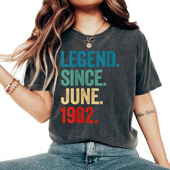 Awesome Since June 1982 Vintage 42Nd Birthday Women Women's Oversized Comfort T-Shirt - Monsterry