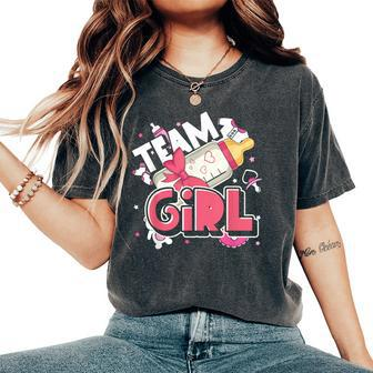 Baby Announcement Team Girl Baby Party Gender Reveal Women's Oversized Comfort T-Shirt - Thegiftio UK