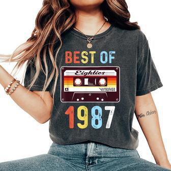Best Of 1987 Retro Vintage Cassette Tape Women Women's Oversized Comfort T-Shirt - Monsterry